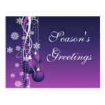 elegant purple business holiday Greeting PostCards postcards