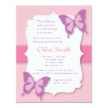 Elegant Purple butterfly baby shower Card