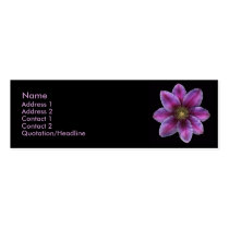 Elegant Purple Clematis Profile Card business cards