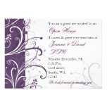 elegant purple Corporate party Invitation invitations