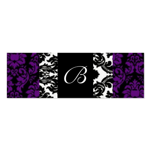 Elegant purple damask business card