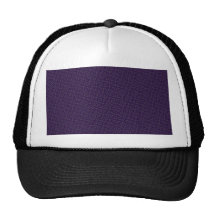 elegant purple damask circles on grey background trucker hat