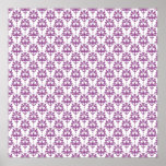 Elegant Purple Damask Pattern Posters