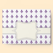 Elegant Purple Fleur de lys Envelope