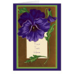 Elegant Purple Flower Customizable Card