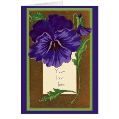 Bold elegant and romantic vintage floral arrangements customizable cards 