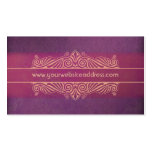 Elegant Purple & Fuchsia Grunge Decorative Damask Business Card Templates