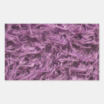 Elegant Purple Fur Rectangle Sticker