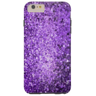 Elegant Purple Glitter & Sparkles Tough iPhone 6 Plus Case