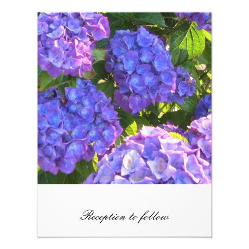Elegant Purple Hydrangea Wedding Invitation