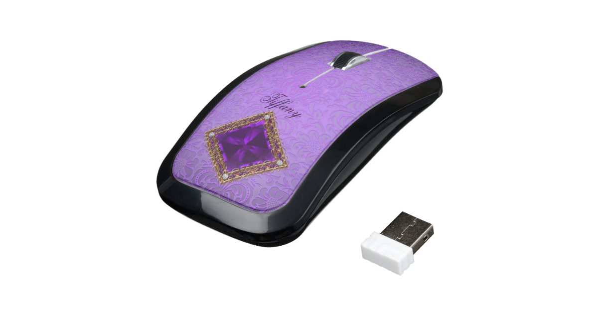 Elegant Purple Jewel Wireless Computer Mouse Zazzle