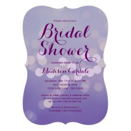 Elegant Purple Lilac Bridal Shower Invitations