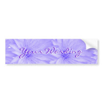 Elegant purple lillies cutomizable bumper stickers