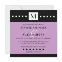 Elegant Purple Monogram Wedding Invitation invitation