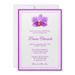Elegant Purple Orchid Bridal Shower Invites