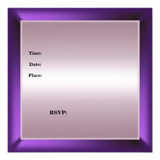 Elegant Purple Pearl Jewel Birthday Silver & White Invitation