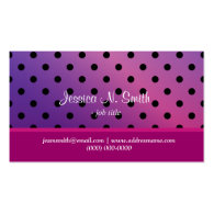 Elegant purple  polka dotsbusiness card. business card templates