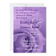 Elegant PURPLE Rose Wedding Invitation invitation