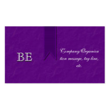 Elegant Purple Support Ribbon Business Cards