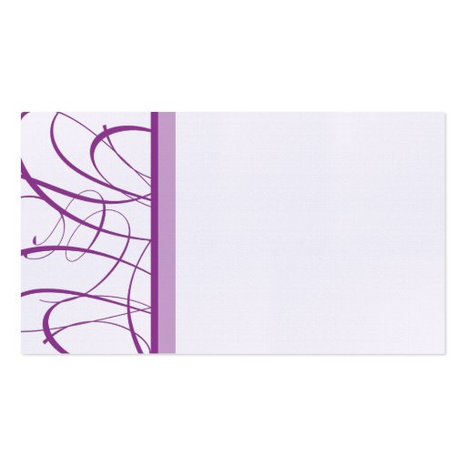 Elegant Purple Table Seating/Place Card Business Cards (front side)