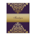 Elegant purple Thank You Cards Postcards
