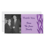 elegant purple Thank You photo cards