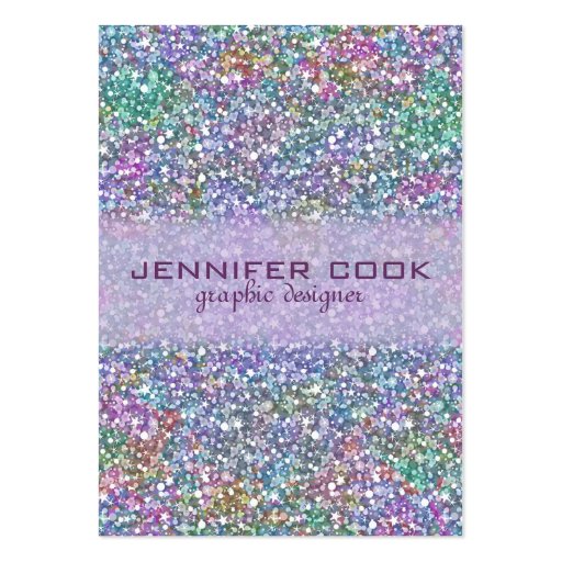 Elegant Purple Tint Glitter & Sparkles Business Card
