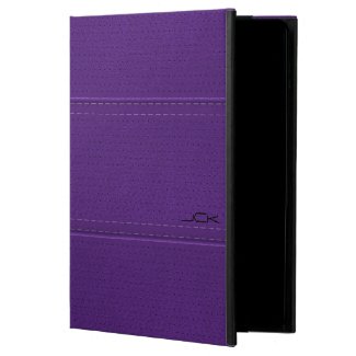 Elegant Purple Tones Faux Leather Vintage Look Powis iPad Air 2 Case