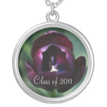 Elegant Purple Tulip Class of Graduation Necklace