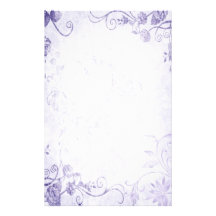 Elegant Purple Vintage Wedding Personalized Stationery
