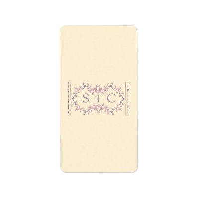 Elegant Purple Wedding Small Hershey&#39;s Wrapper Labels