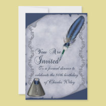 Elegant Quill and Inkwell invitations