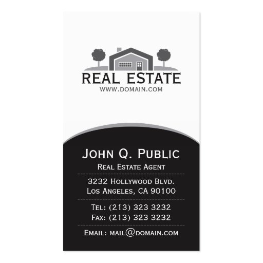 Elegant Real Estate Business Card (front side)