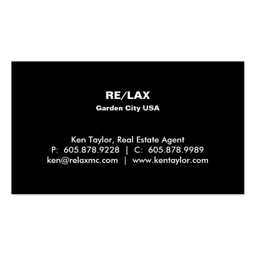 Elegant Real Estate House Business Card (back side)