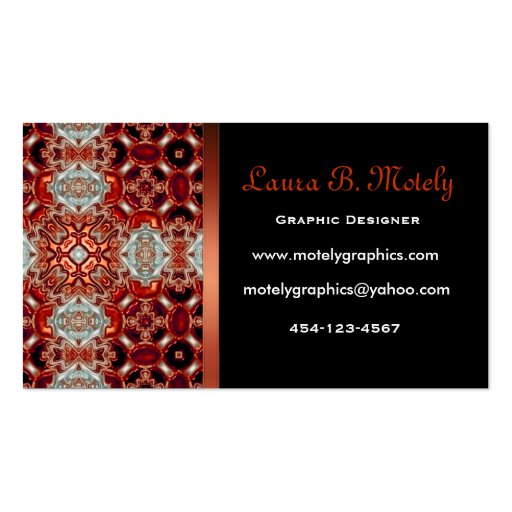 Elegant Red and Black Business Card