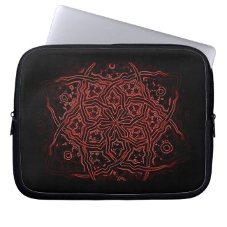 Elegant Red And Black Laptop Case