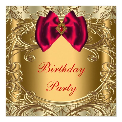 elegant-red-and-gold-birthday-party-5-25-square-invitation-card-zazzle