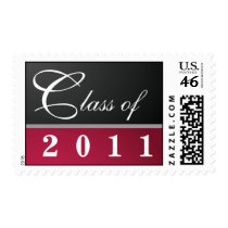 Elegant Red & Black Class of 2011 Postage