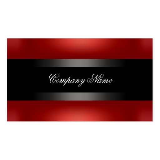 Elegant Red Black Indestructible Business Cards (front side)