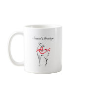 Elegant Red Bow Deer mug
