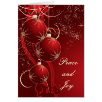 Elegant Red Christmas Greeting Card at Zazzle