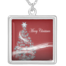 Elegant Red Christmas Necklace for her