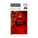 Elegant Red Christmas Ornament postage