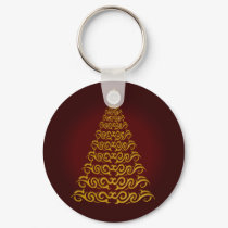 Elegant Red Christmas Tree Key Chain keychains
