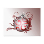 elegant red Corporate Christmas Greetings postcards