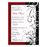Elegant red Corporate party Invitation invitations