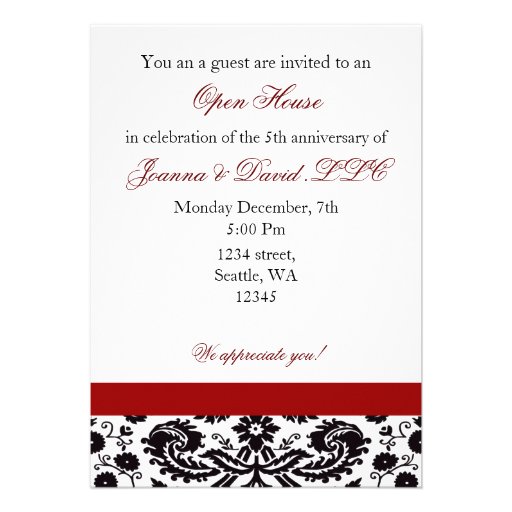 Elegant red Corporate party Invitation
