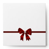Elegant Red Diamond Bow Invitation Envelope Red envelope