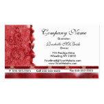 Elegant Red Embroidery Design Business Cards