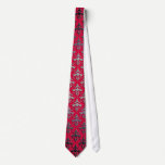 Elegant Red - Faux Silver Embossed Damask ties